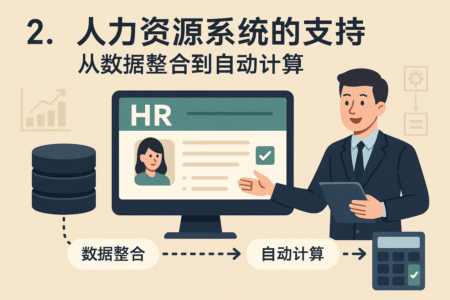 2. 人力资源系统的支持：从数据整合到自动计算