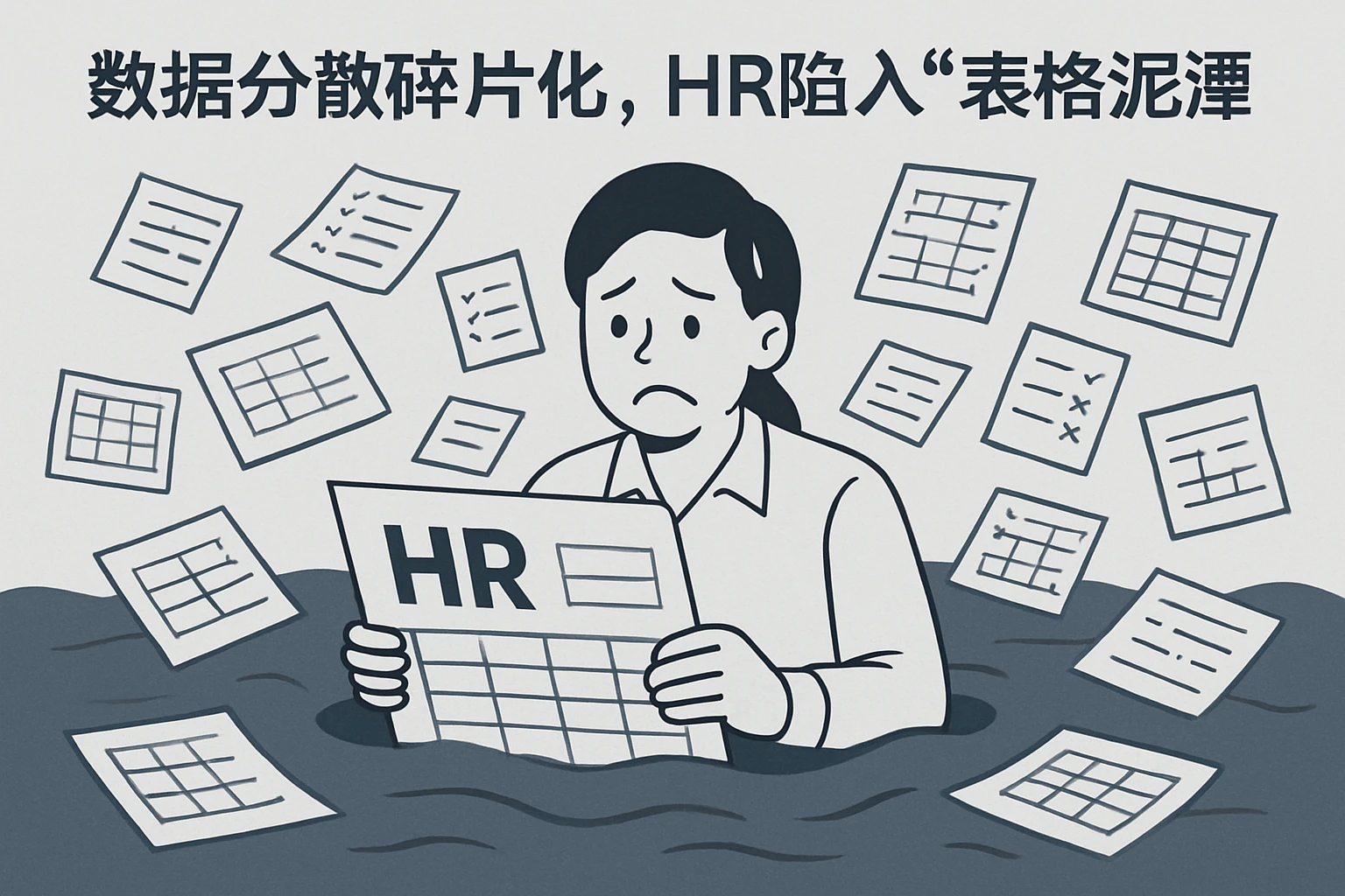 2. 数据分散碎片化，HR陷入“表格泥潭”