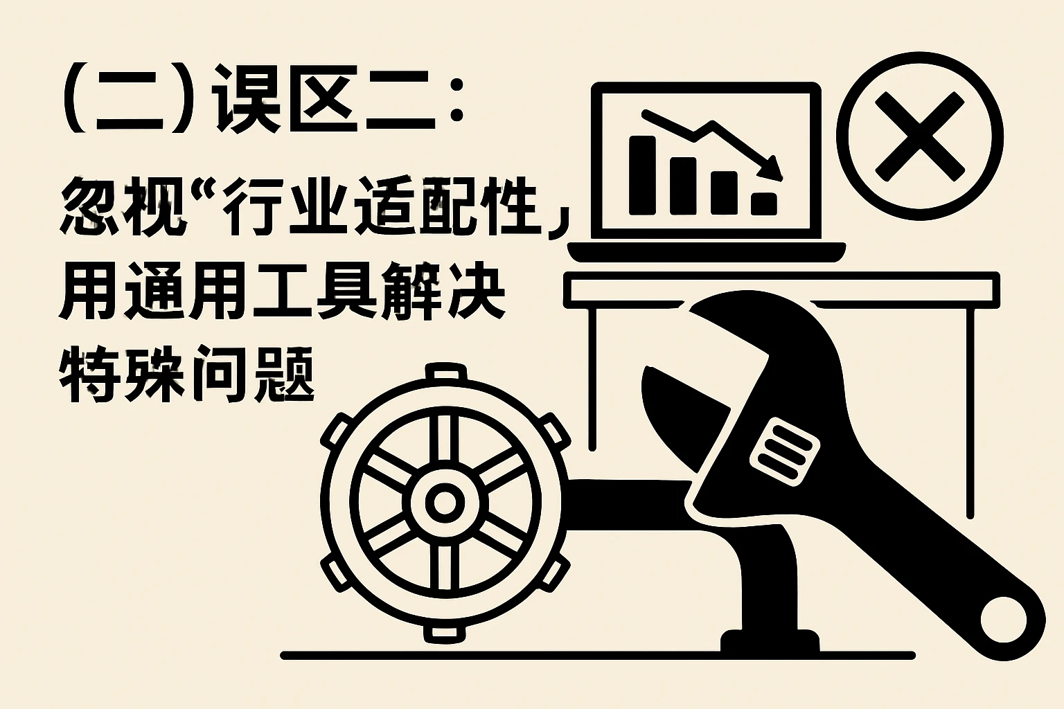 （二）误区二：忽视“行业适配性”，用通用工具解决特殊问题