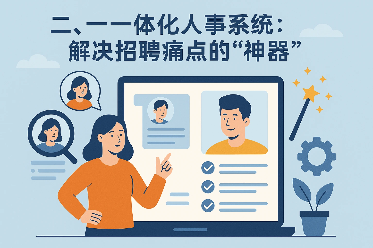 二、一体化人事系统：解决招聘痛点的“神器”