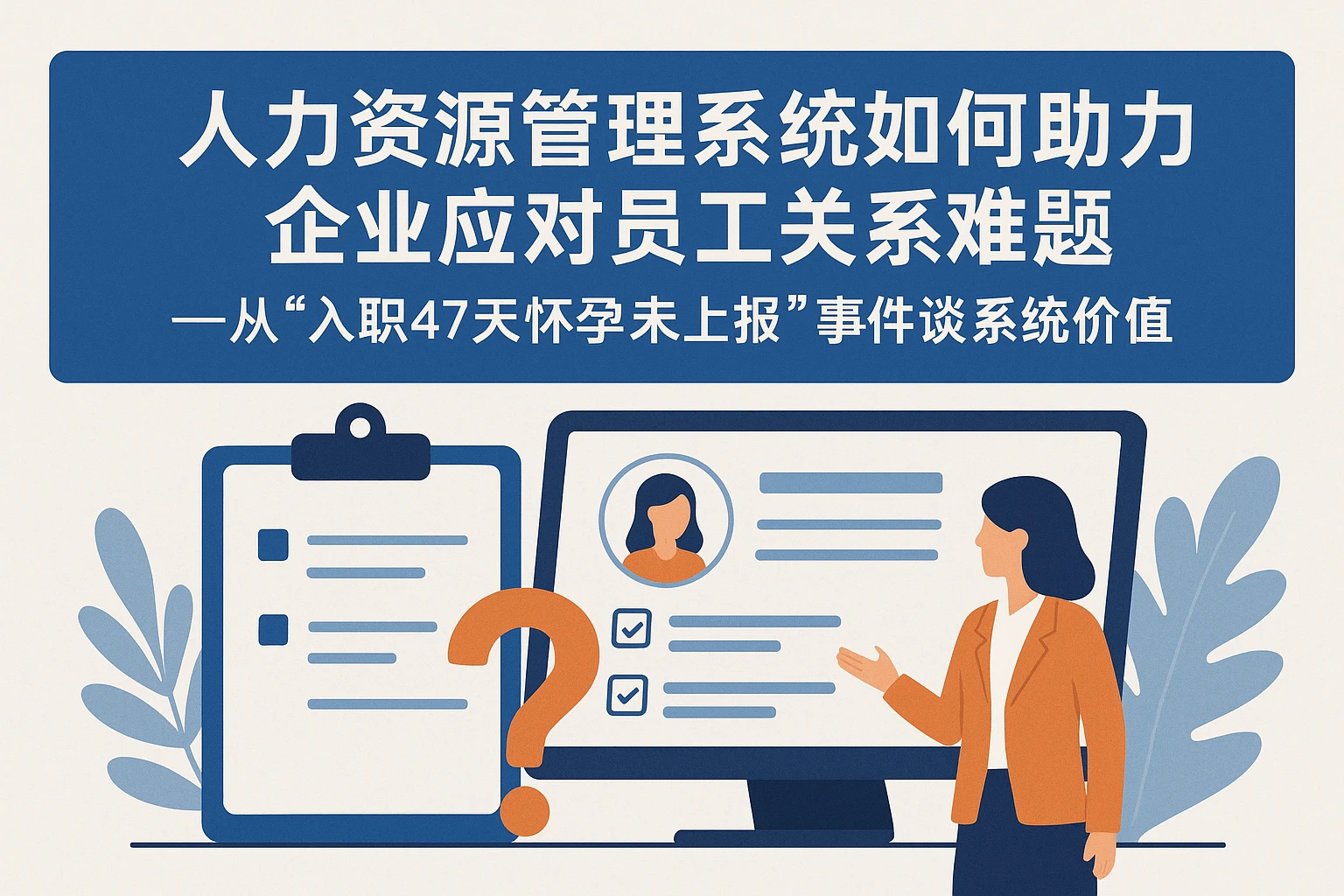 人力资源管理系统如何助力企业应对员工关系难题——从“入职47天怀孕未上报”事件谈系统价值