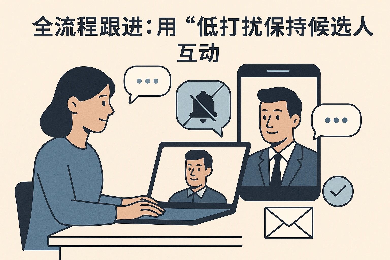 2. 全流程跟进：用“低打扰”保持候选人互动