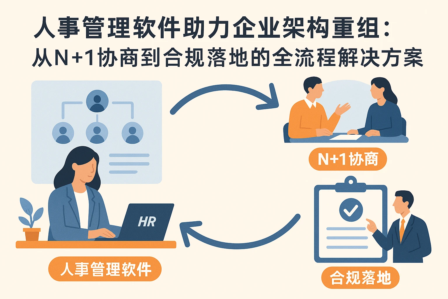 人事管理软件助力企业架构重组：从N+1协商到合规落地的全流程解决方案