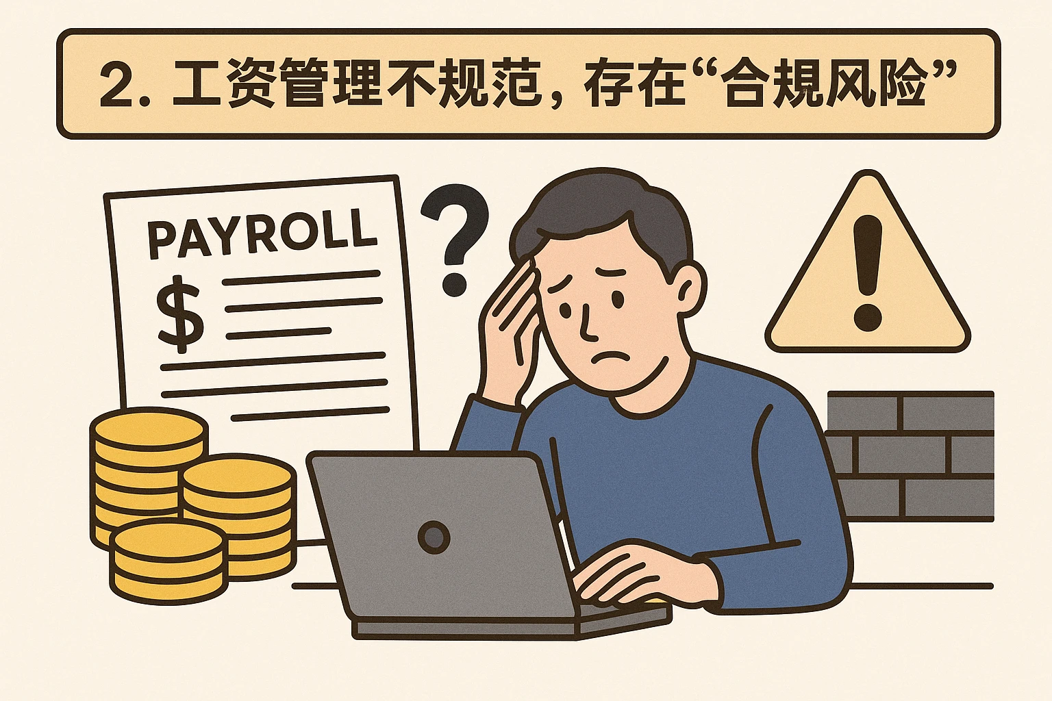 2. 工资管理不规范，存在“合规风险”