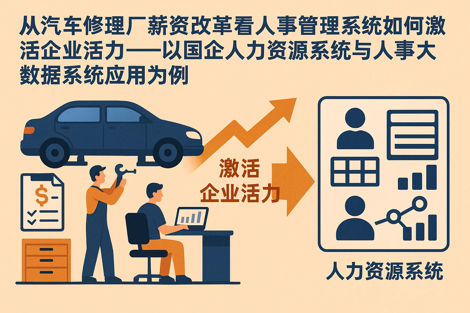 从汽车修理厂薪资改革看人事管理系统如何激活企业活力——以国企人力资源系统与人事大数据系统应用为例