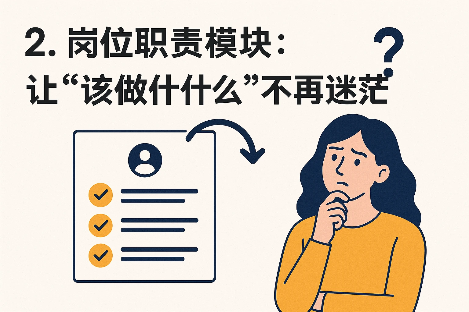 2. 岗位职责模块：让“该做什么”不再迷茫