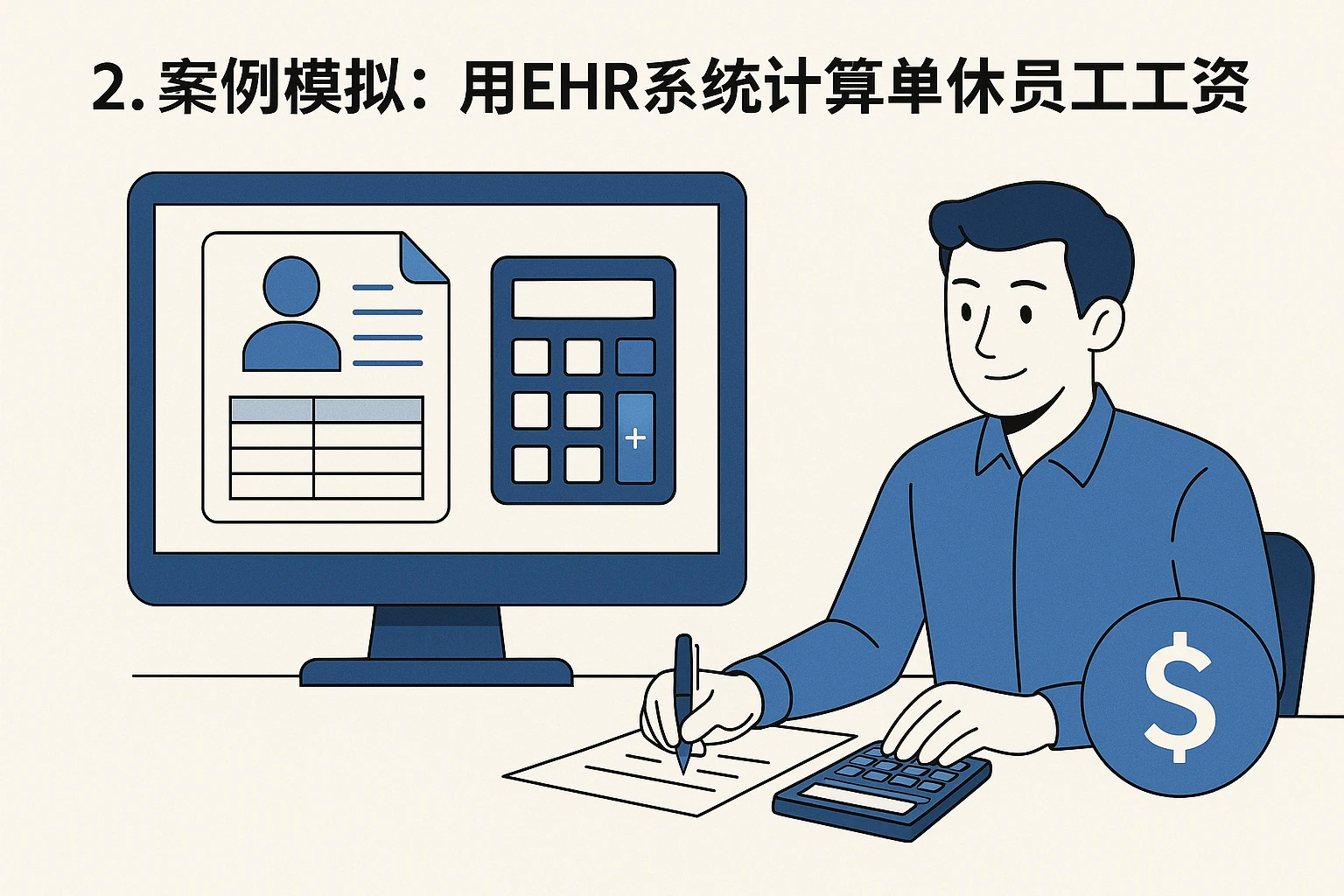 2. 案例模拟：用EHR系统计算单休员工工资