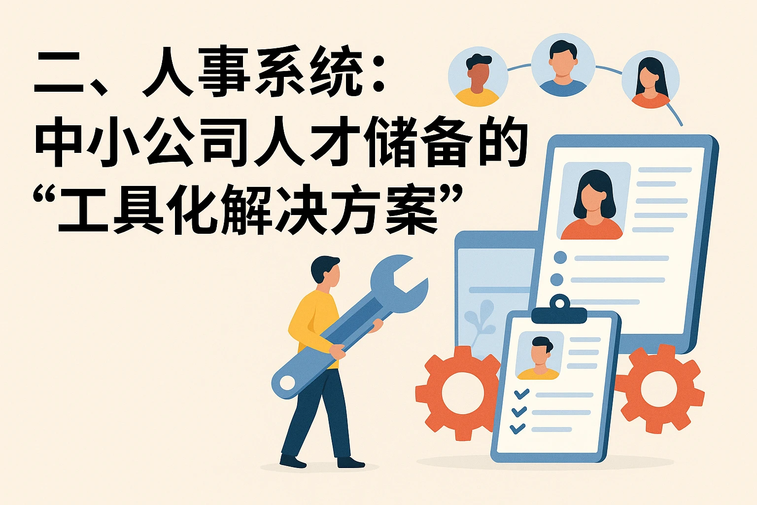 二、人事系统：中小公司人才储备的“工具化解决方案”