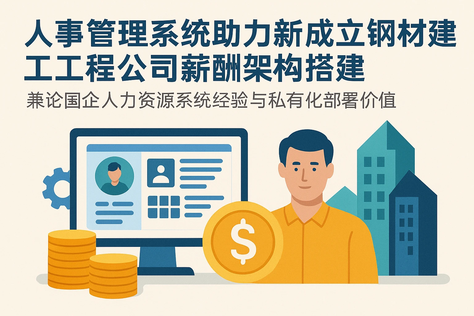 人事管理系统助力新成立钢材建筑工程公司薪酬架构搭建——兼论国企人力资源系统经验与私有化部署价值