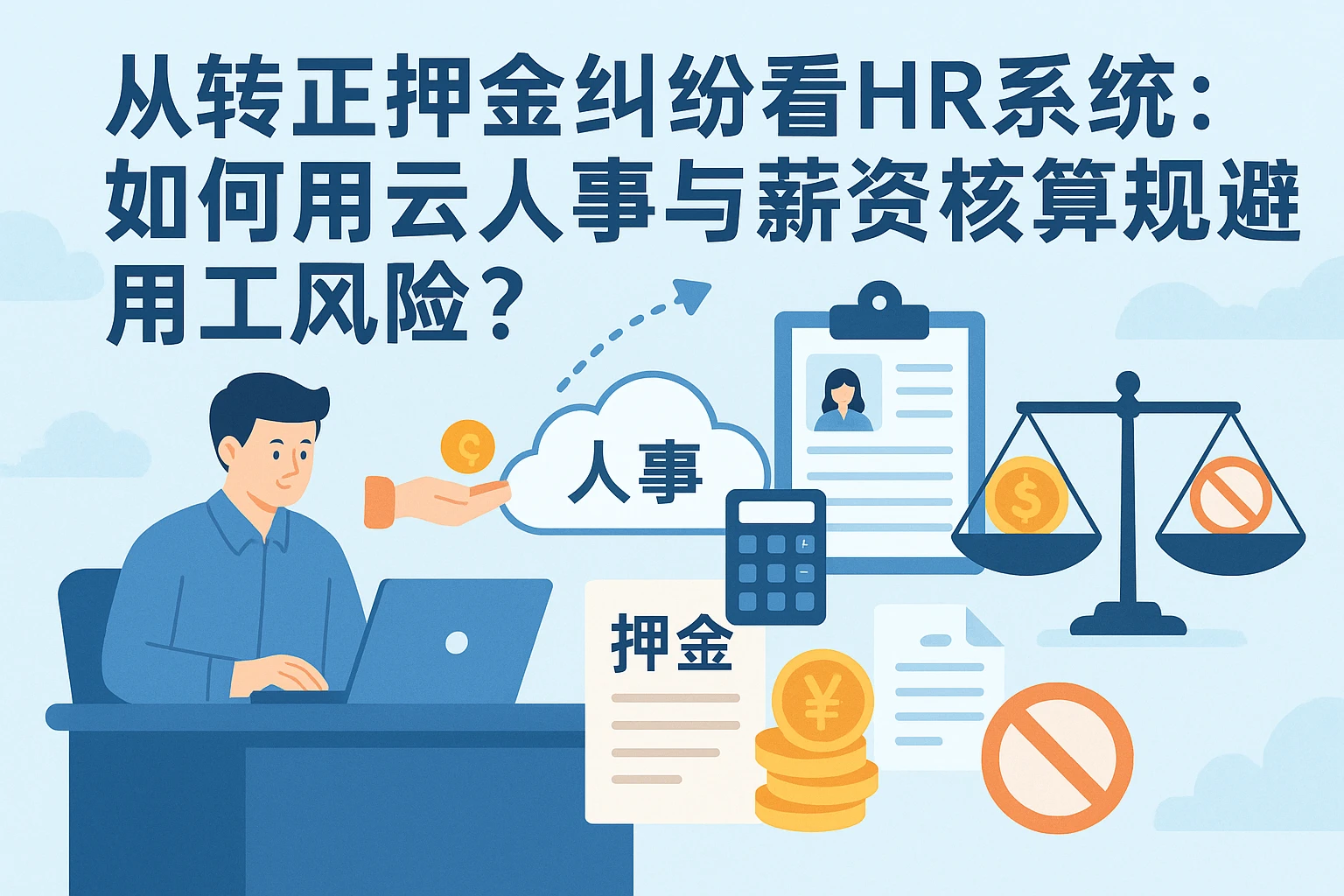 从转正押金纠纷看HR系统：如何用云人事与薪资核算规避用工风险？