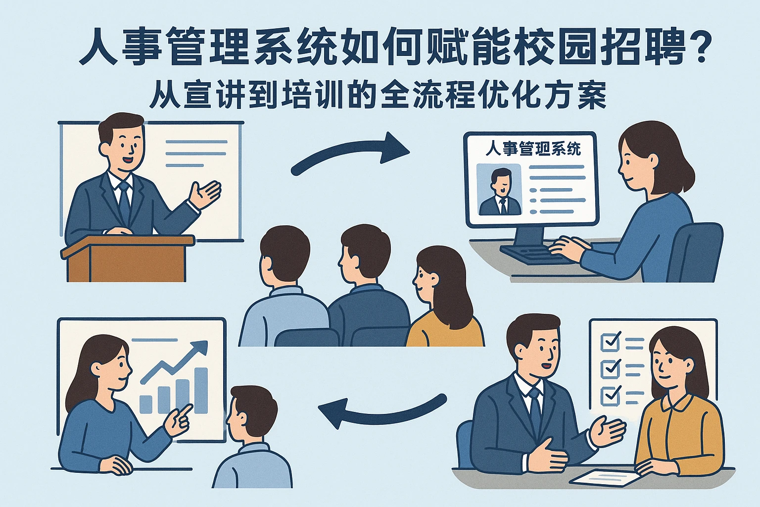 人事管理系统如何赋能校园招聘？从宣讲到培训的全流程优化方案