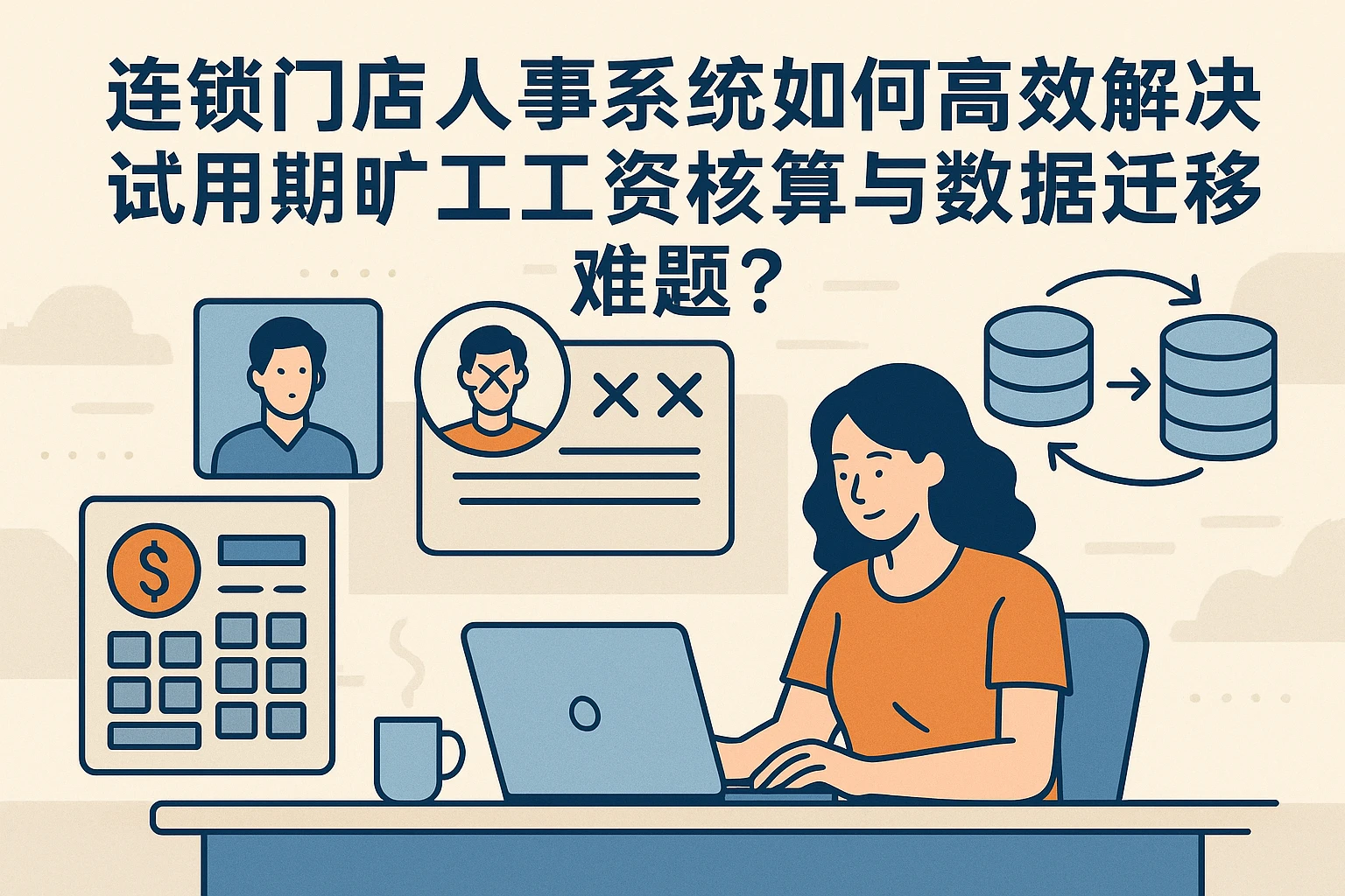 连锁门店人事系统如何高效解决试用期旷工工资核算与数据迁移难题？