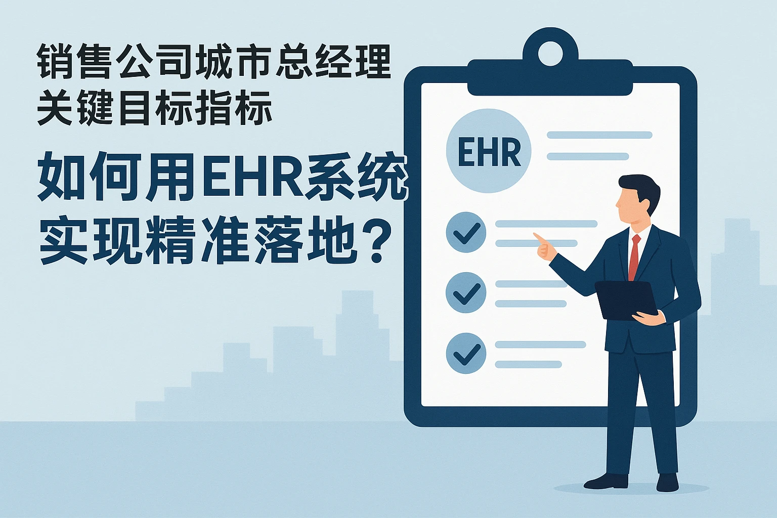 销售公司城市总经理关键目标指标：如何用EHR系统实现精准落地？