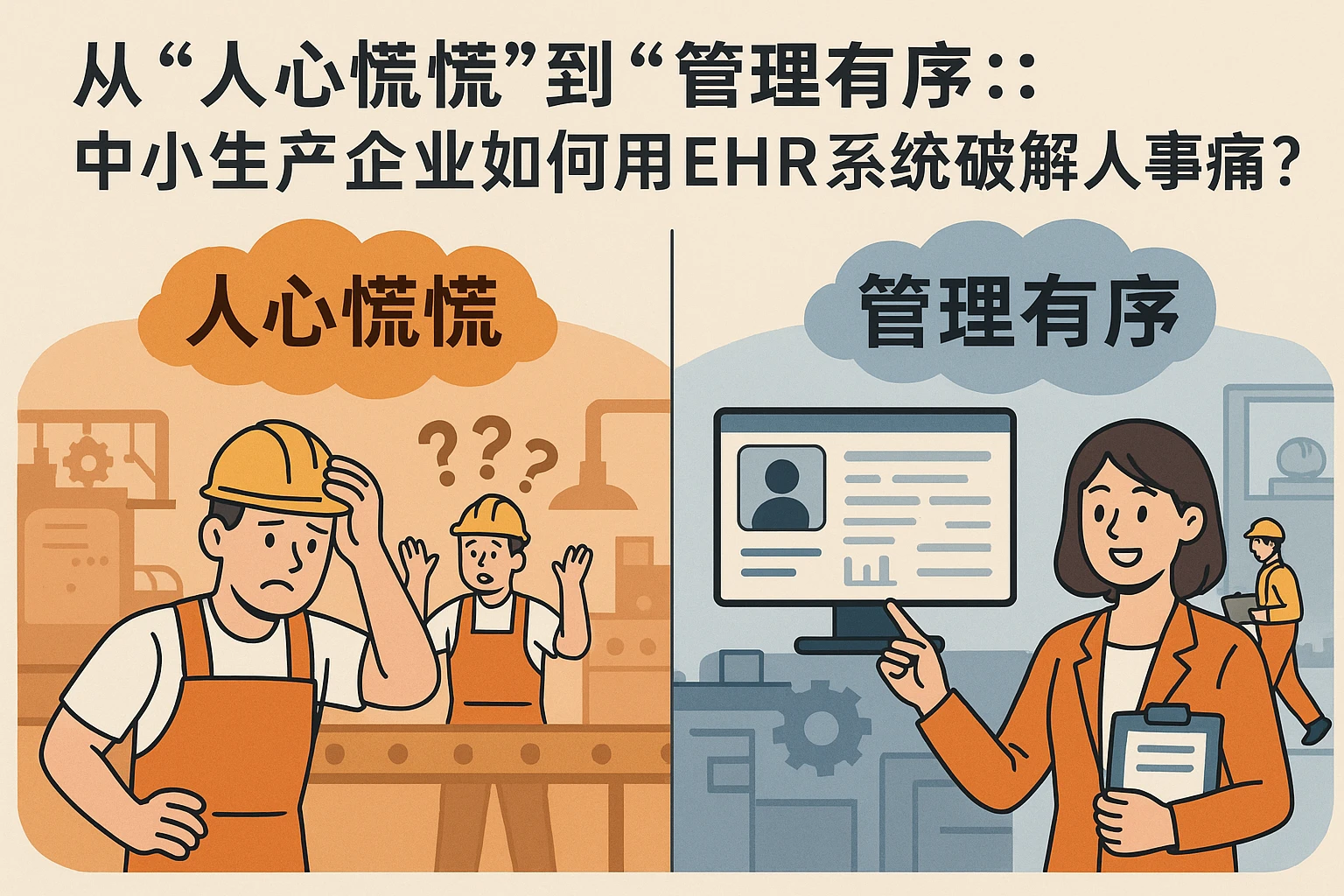 从“人心惶惶”到“管理有序”：中小生产企业如何用EHR系统破解人事痛点？