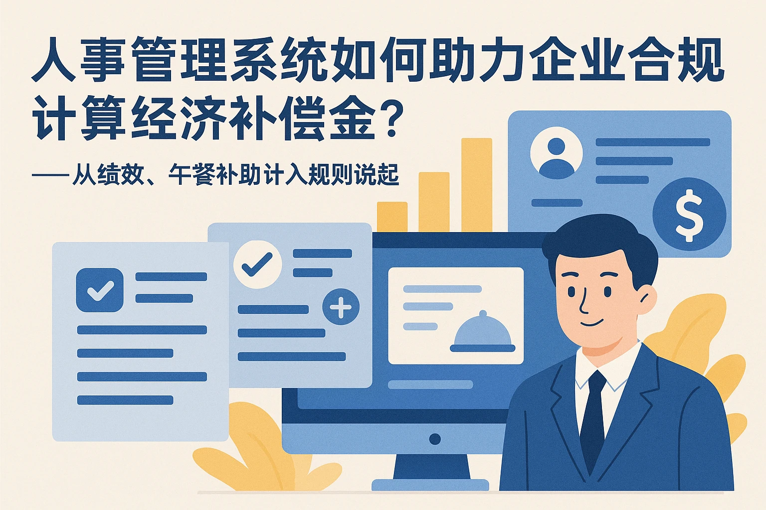 人事管理系统如何助力企业合规计算经济补偿金？——从绩效、午餐补助计入规则说起