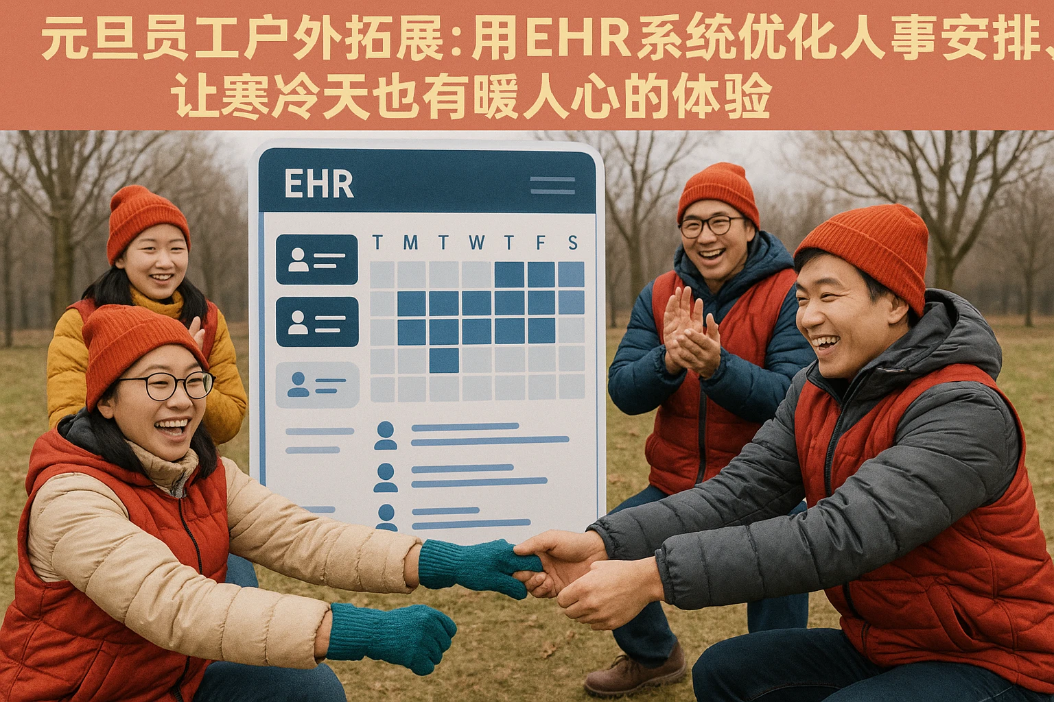 元旦员工户外拓展：用EHR系统优化人事安排，让寒冷天也有暖人心的体验