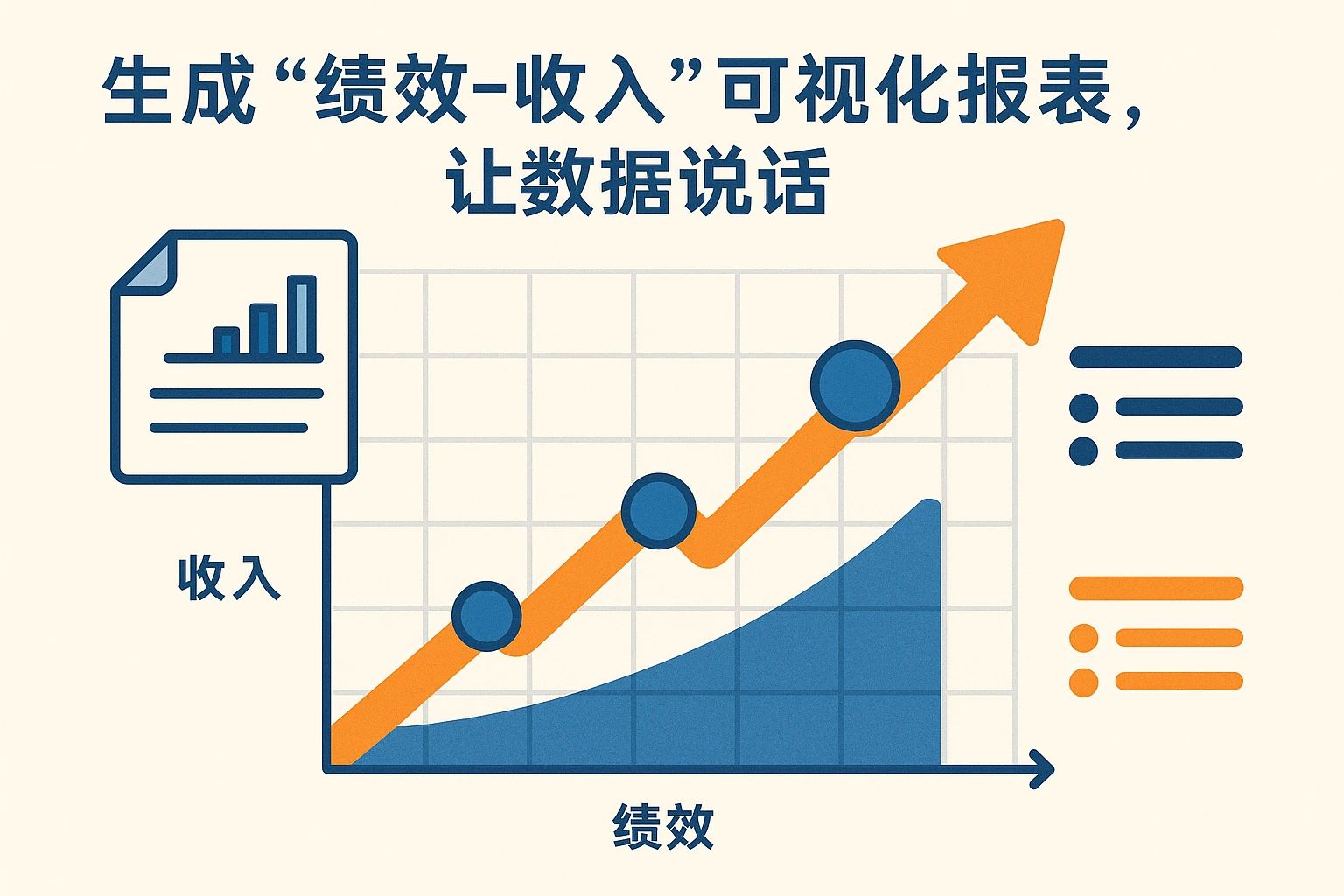 生成“绩效-收入”可视化报表，让数据说话