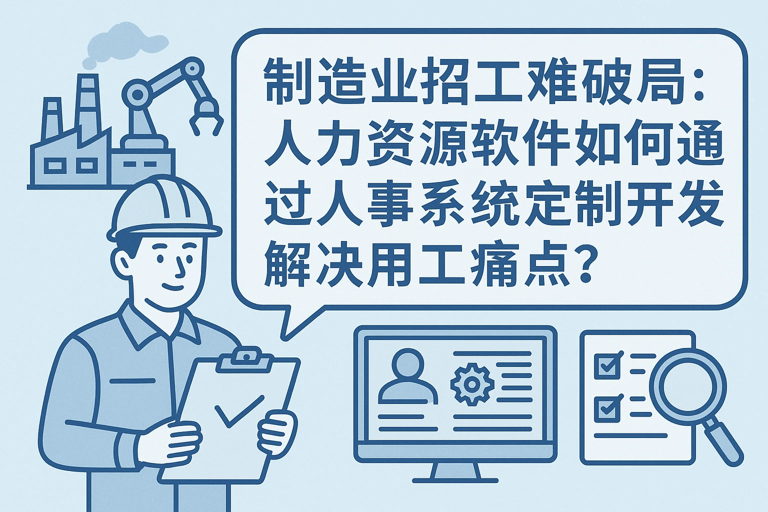 制造业招工难破局：人力资源软件如何通过人事系统定制开发解决用工痛点？