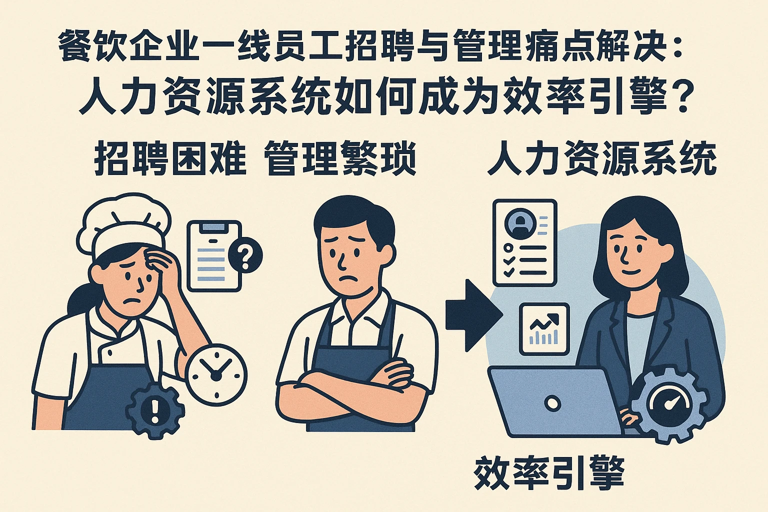 餐饮企业一线员工招聘与管理痛点解决：人力资源系统如何成为效率引擎？