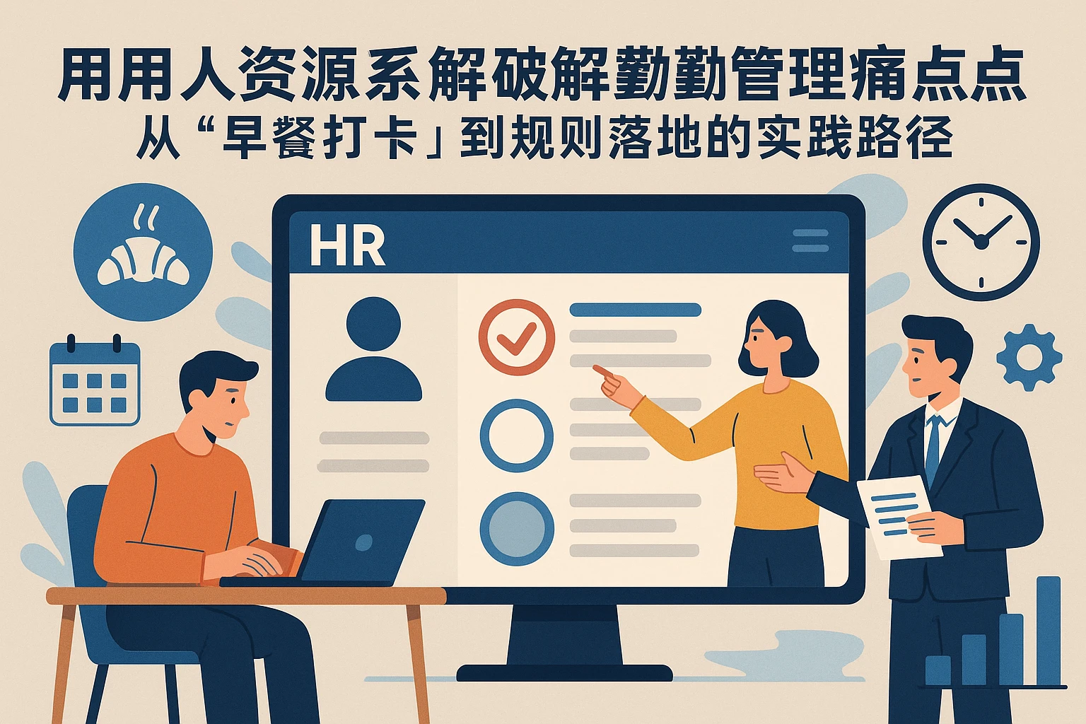 用人力资源系统破解考勤管理痛点：从“早餐打卡”到规则落地的实践路径