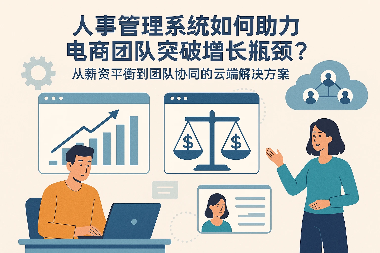 人事管理系统如何助力电商团队突破增长瓶颈？从薪资平衡到团队协同的云端解决方案