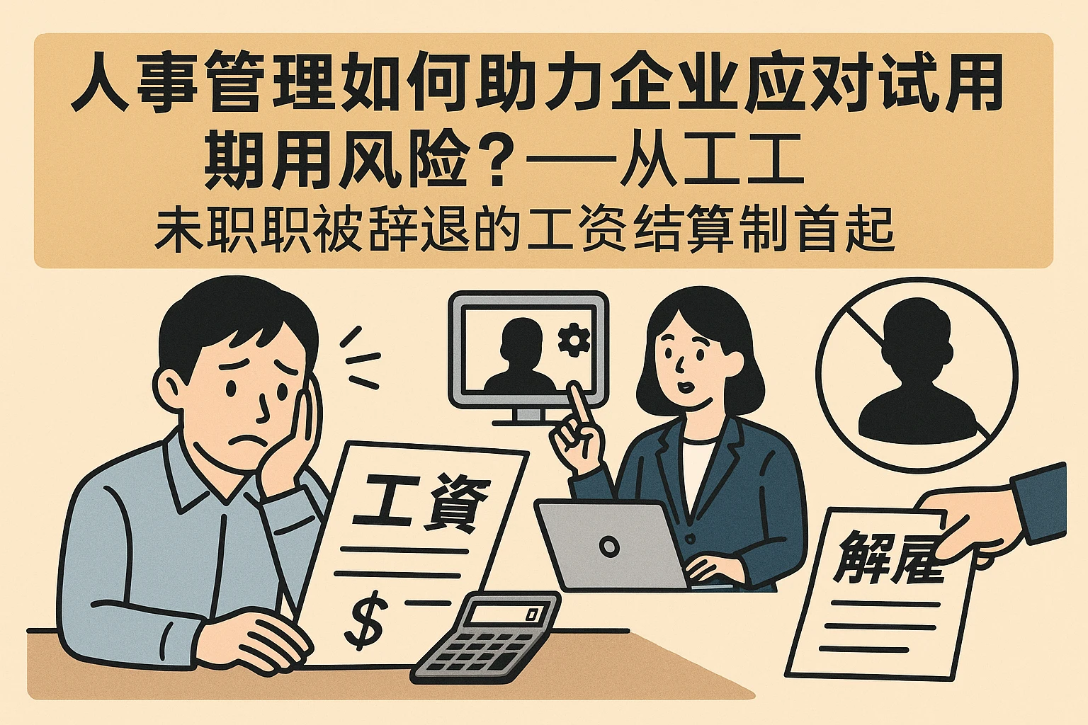 人事管理软件如何助力企业应对试用期用工风险？——从员工未辞职被辞退的工资结算说起