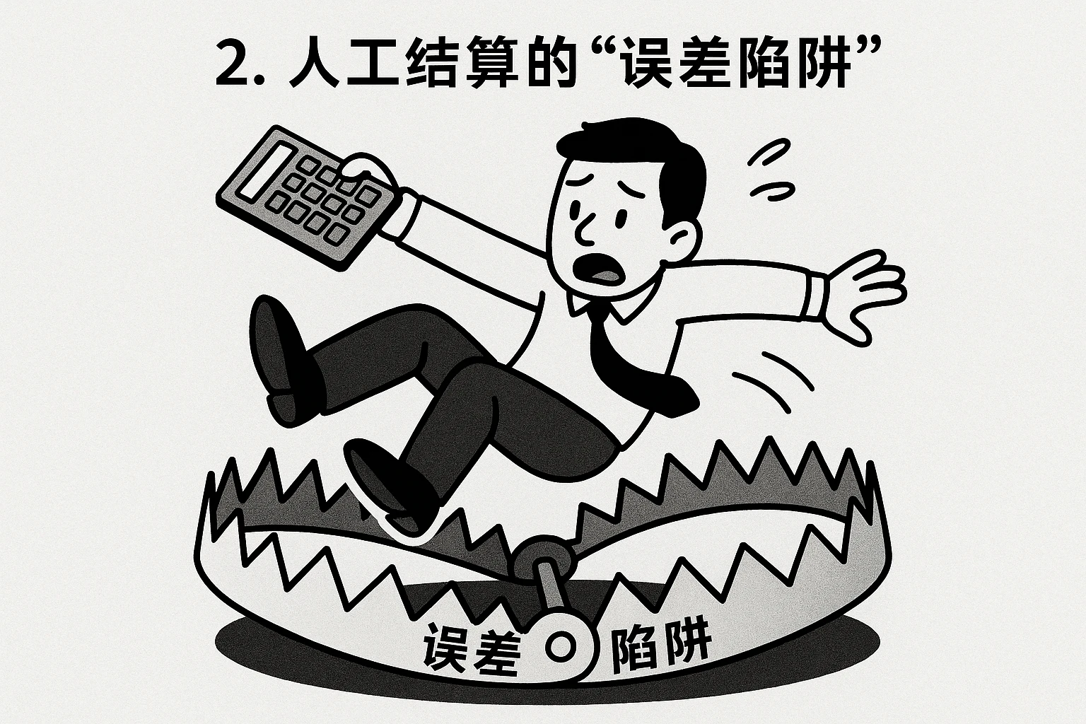 2. 人工结算的“误差陷阱”