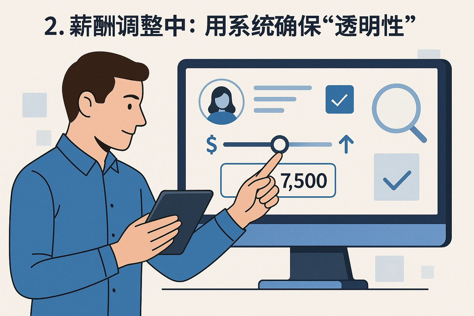 2. 薪酬调整中：用系统确保“透明性”