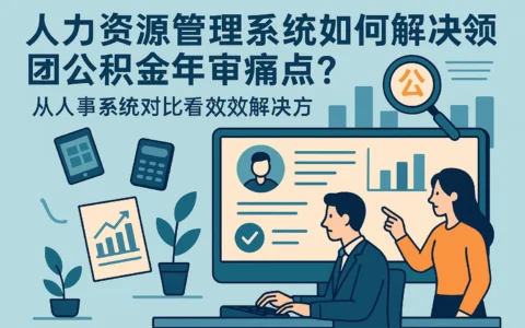 人力资源管理系统如何解决集团公积金年审痛点？——从人事系统对比看高效解决方案