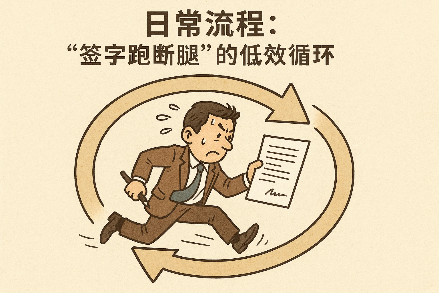 2. 日常流程：“签字跑断腿”的低效循环