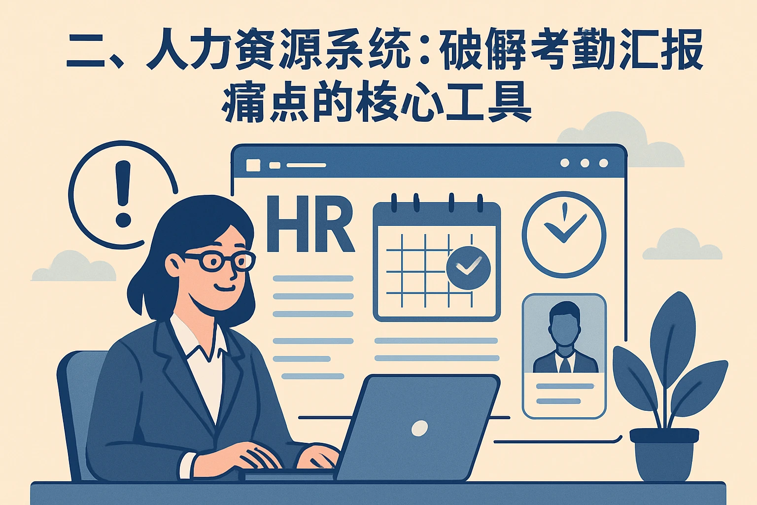 二、人力资源系统：破解考勤汇报痛点的核心工具