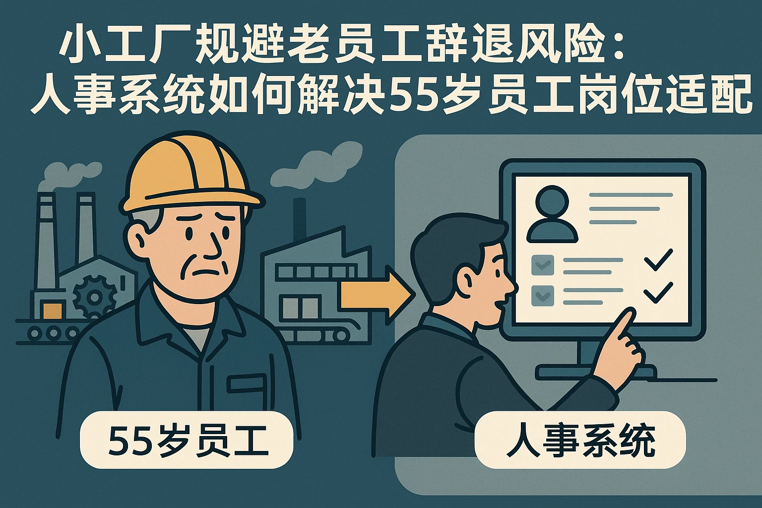 小工厂规避老员工辞退风险：人事系统如何解决55岁员工岗位适配难题
