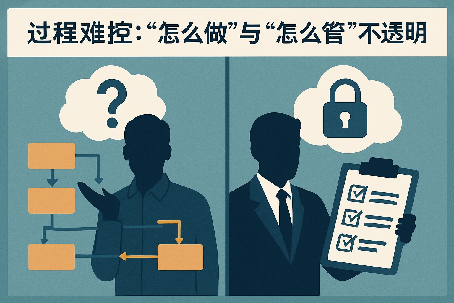 2. 过程难控：“怎么做”与“怎么管”不透明