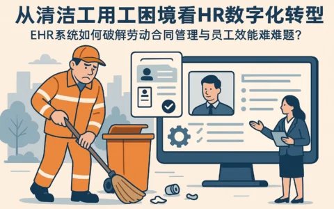 从清洁工用工困境看HR数字化转型：EHR系统如何破解劳动合同管理与员工效能难题