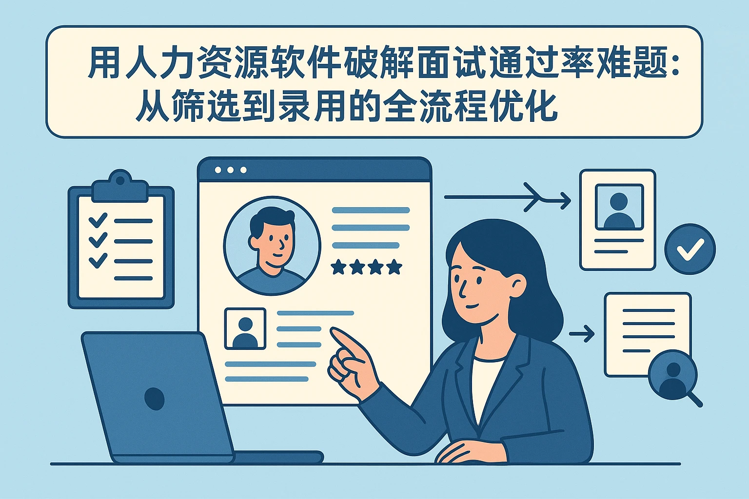 用人力资源软件破解面试通过率难题：从筛选到录用的全流程优化