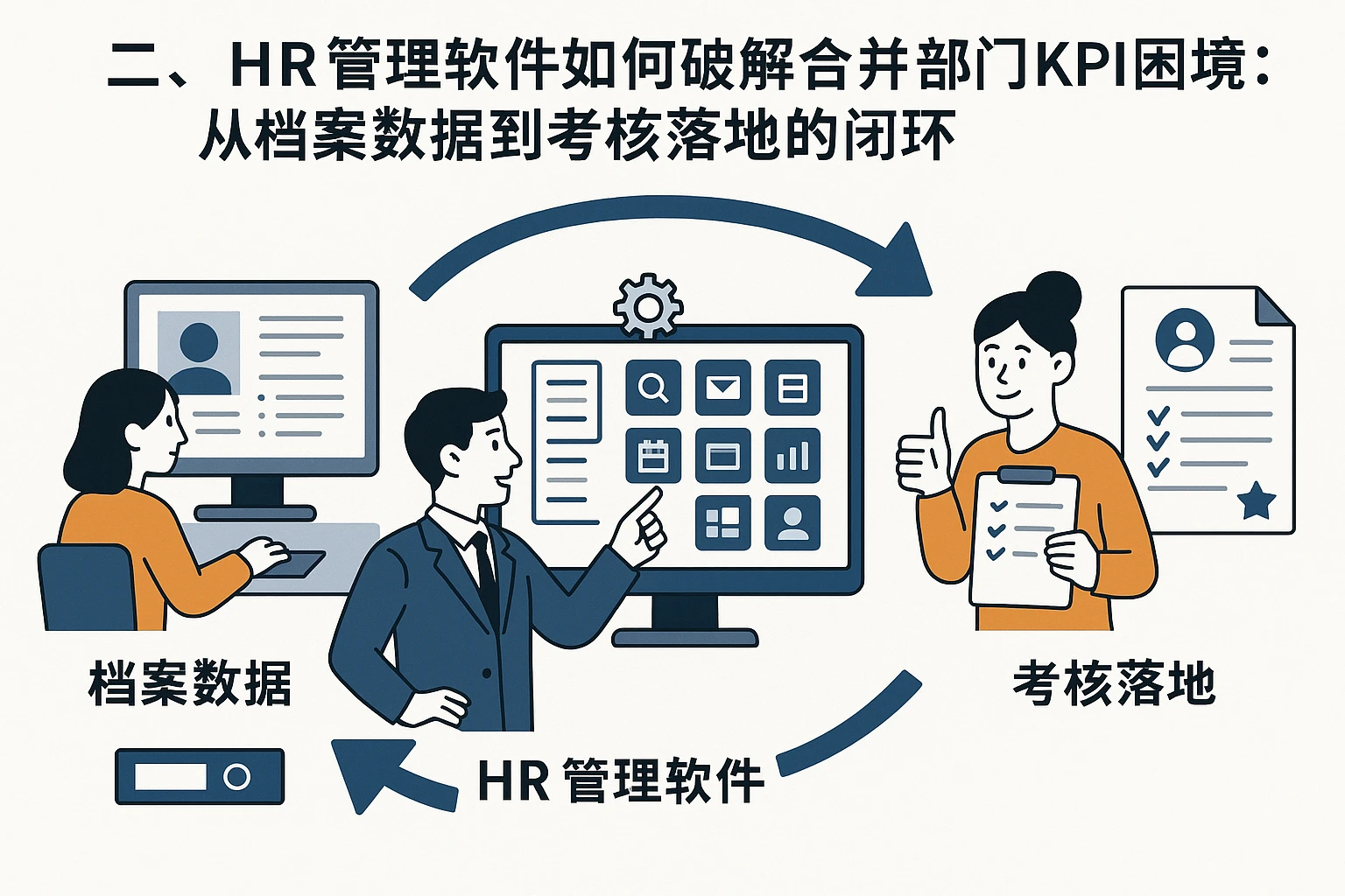 二、HR管理软件如何破解合并部门KPI困境：从档案数据到考核落地的闭环
