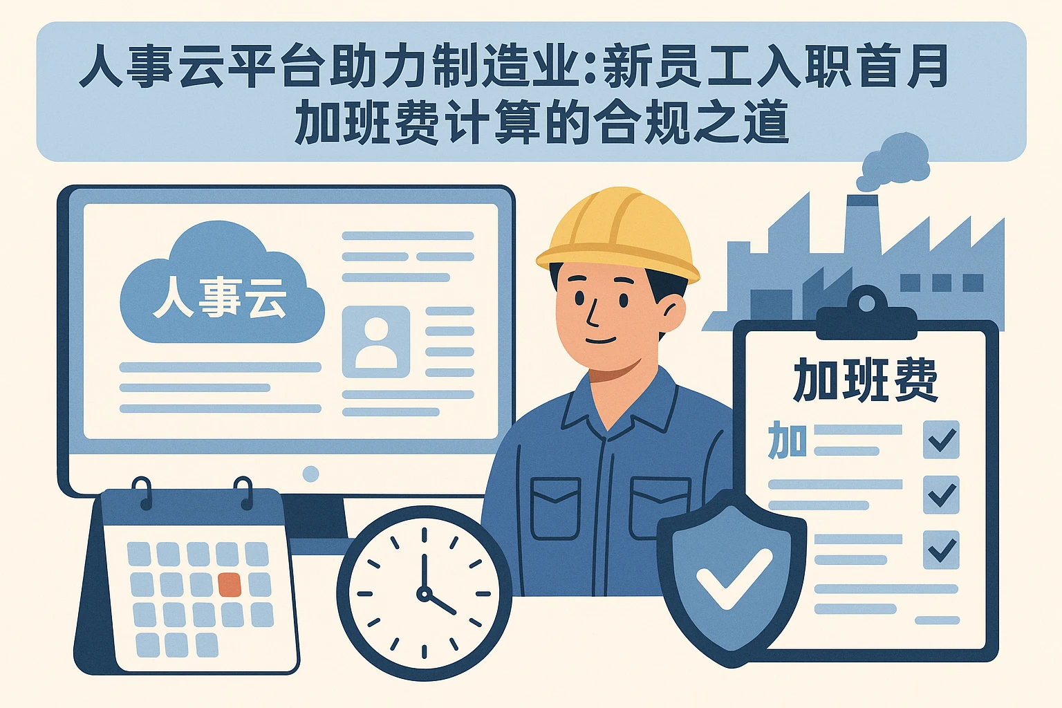 人事云平台助力制造业：新员工入职首月加班费计算的合规之道