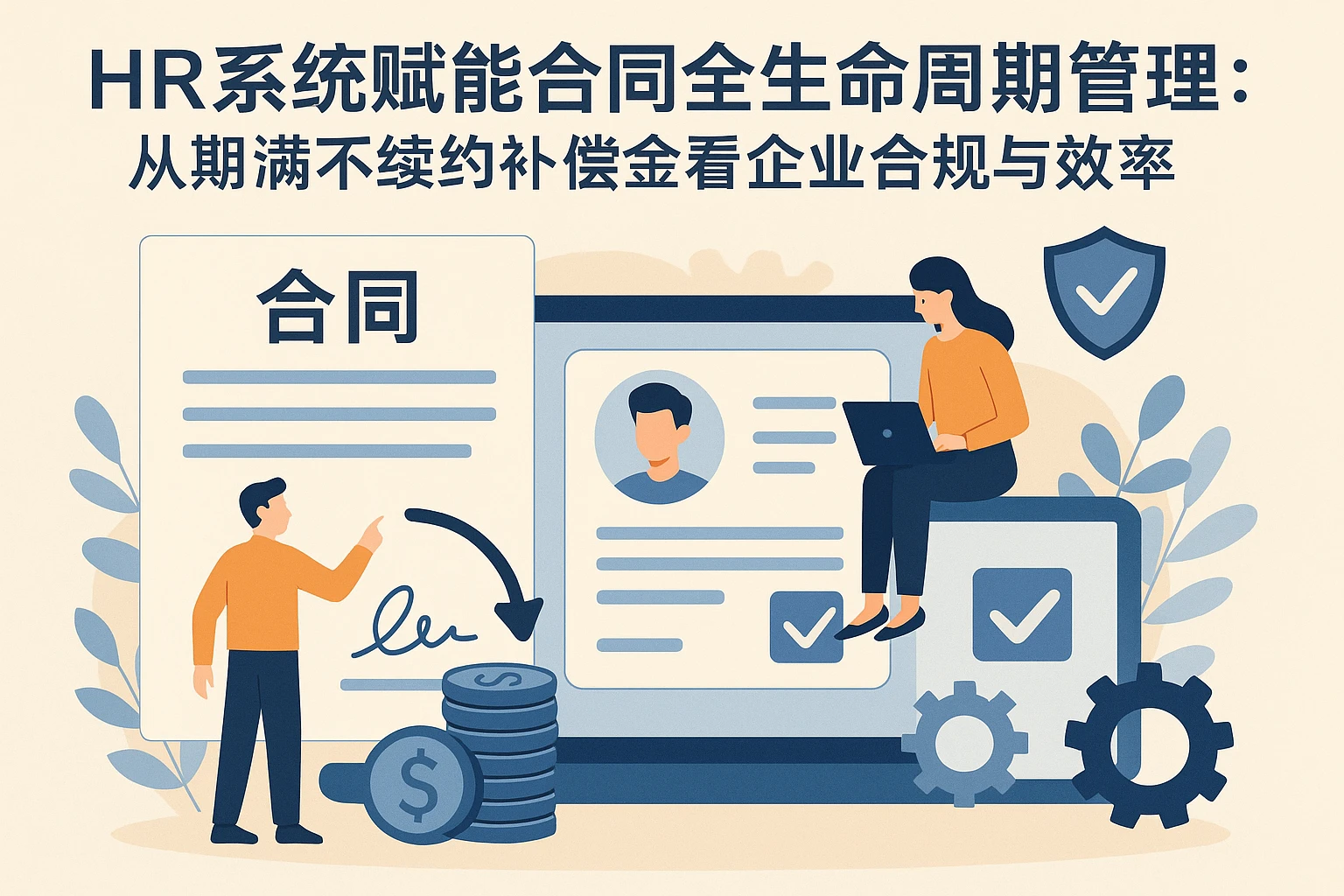HR系统赋能合同全生命周期管理：从期满不续约补偿金看企业合规与效率