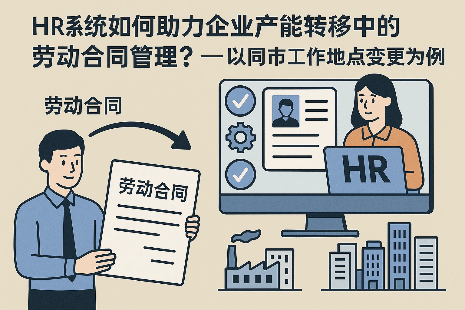 HR系统如何助力企业产能转移中的劳动合同管理？——以同市工作地点变更为例