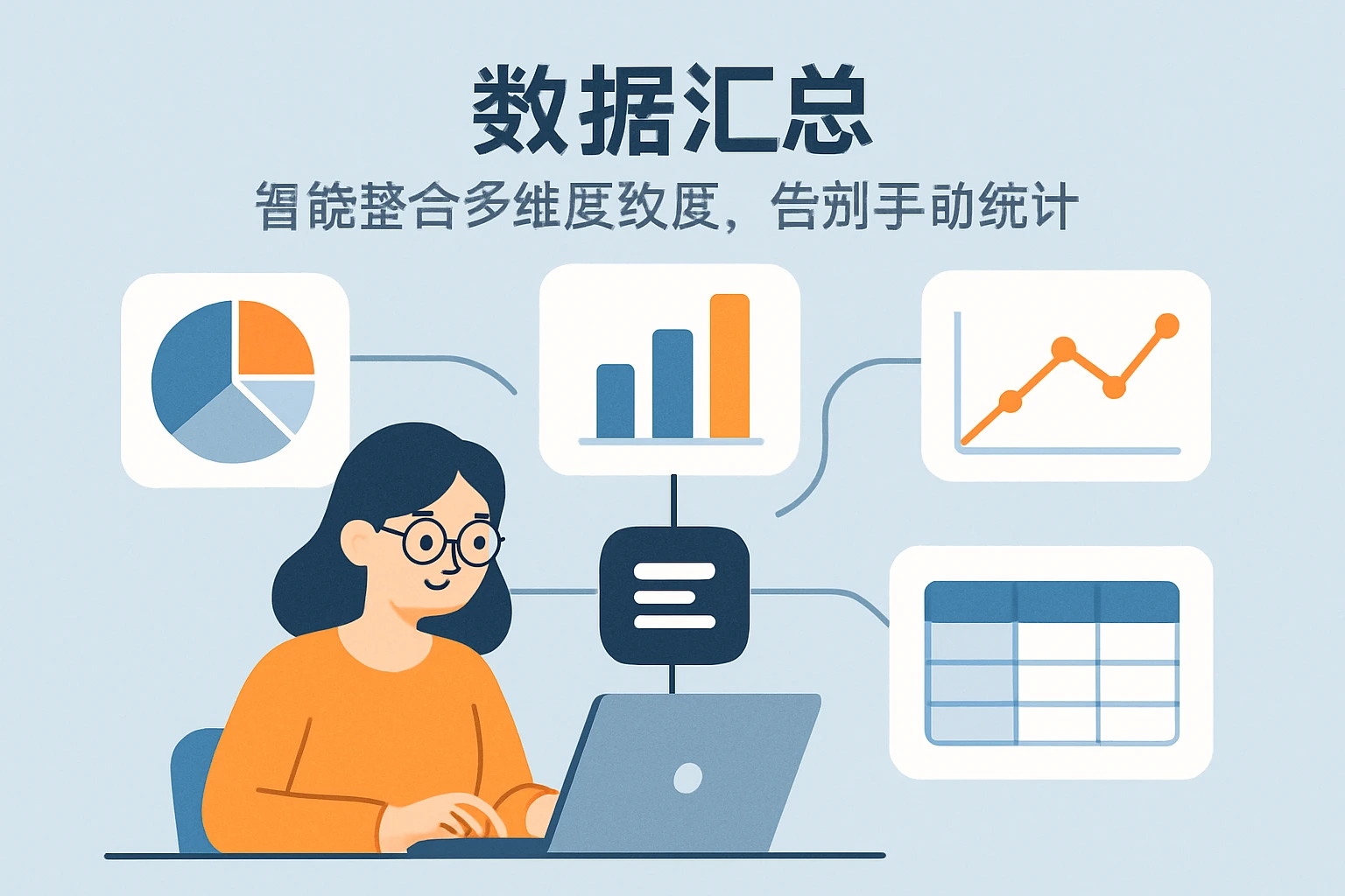 2. 数据汇总：智能整合多维度数据，告别手动统计