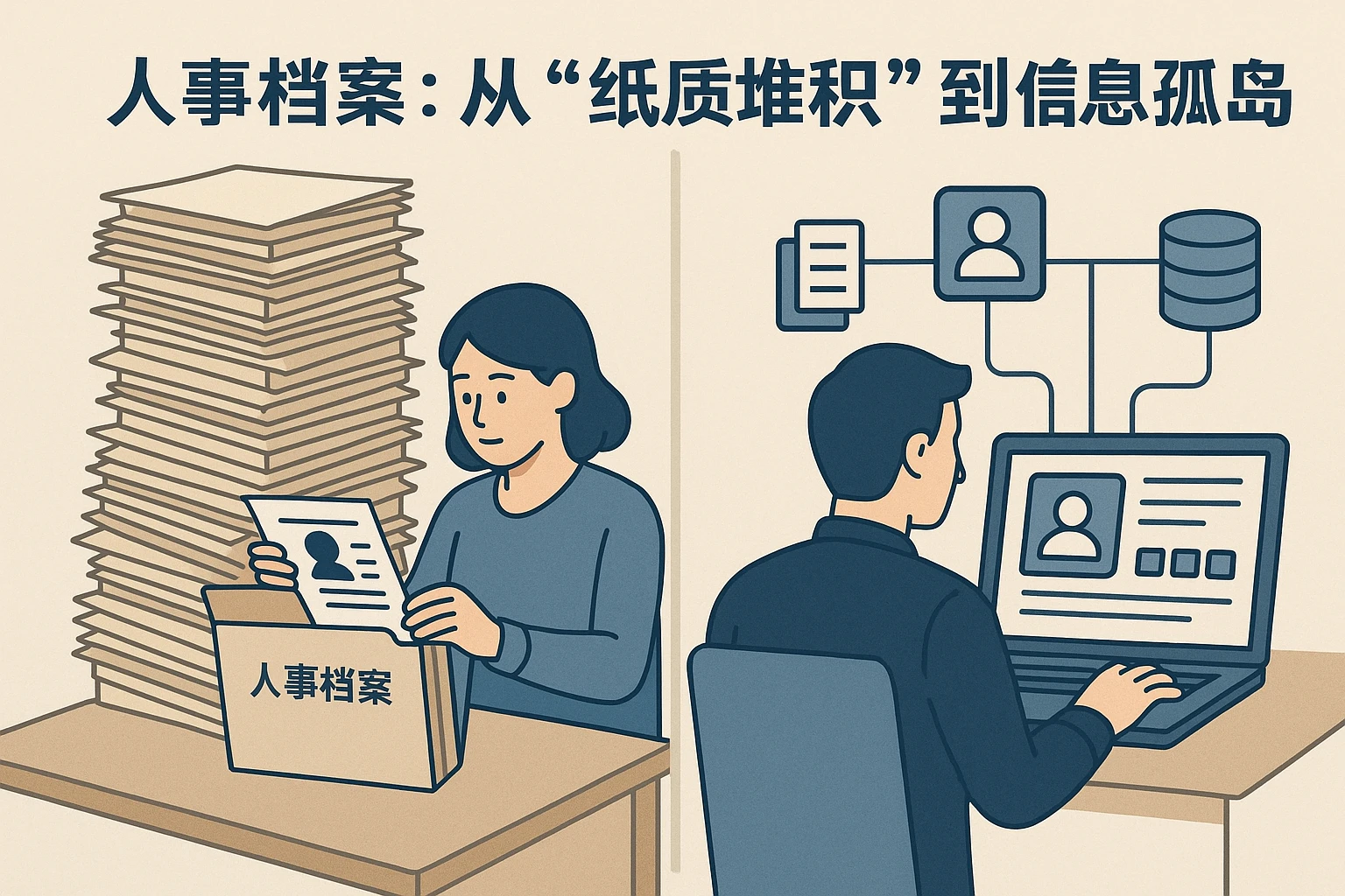 2. 人事档案：从“纸质堆积”到“信息孤岛”