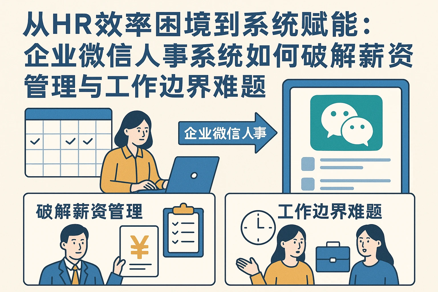 从HR效率困境到系统赋能：企业微信人事系统如何破解薪资管理与工作边界难题