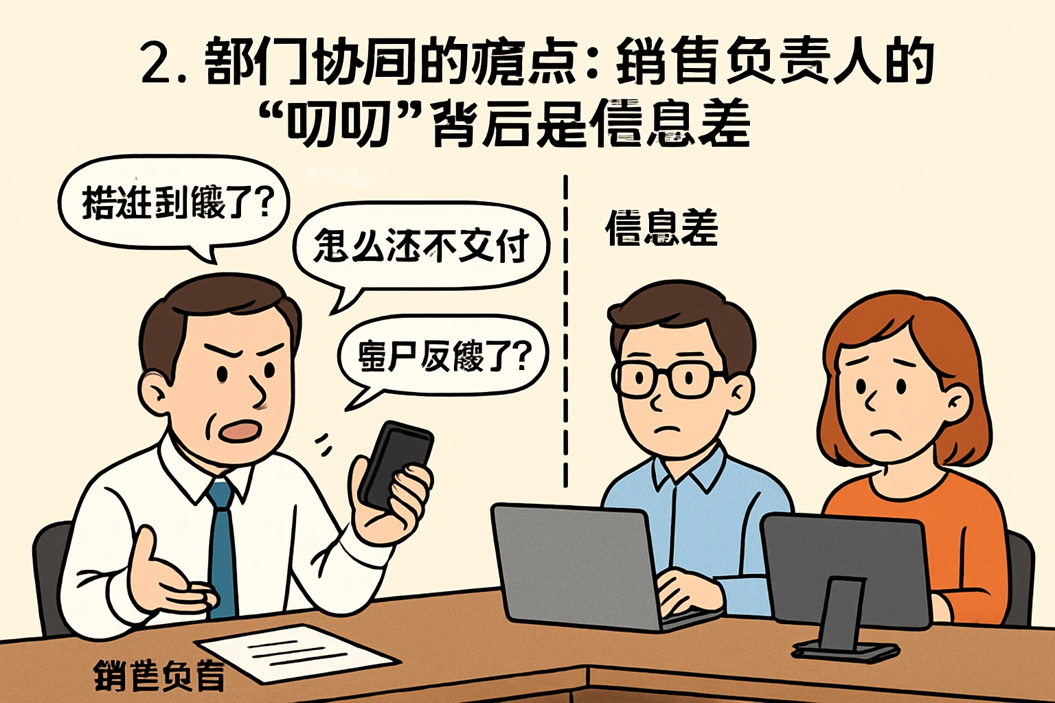 2. 部门协同的痛点：销售负责人的“叨叨”背后是信息差