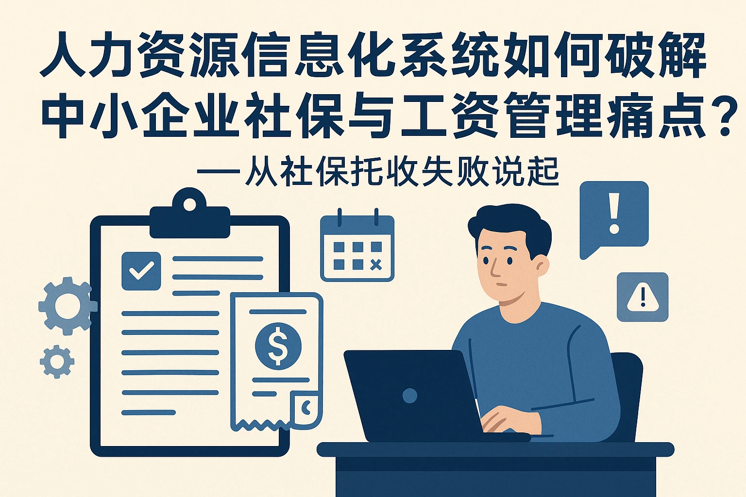 人力资源信息化系统如何破解中小企业社保与工资管理痛点？——从社保托收失败说起
