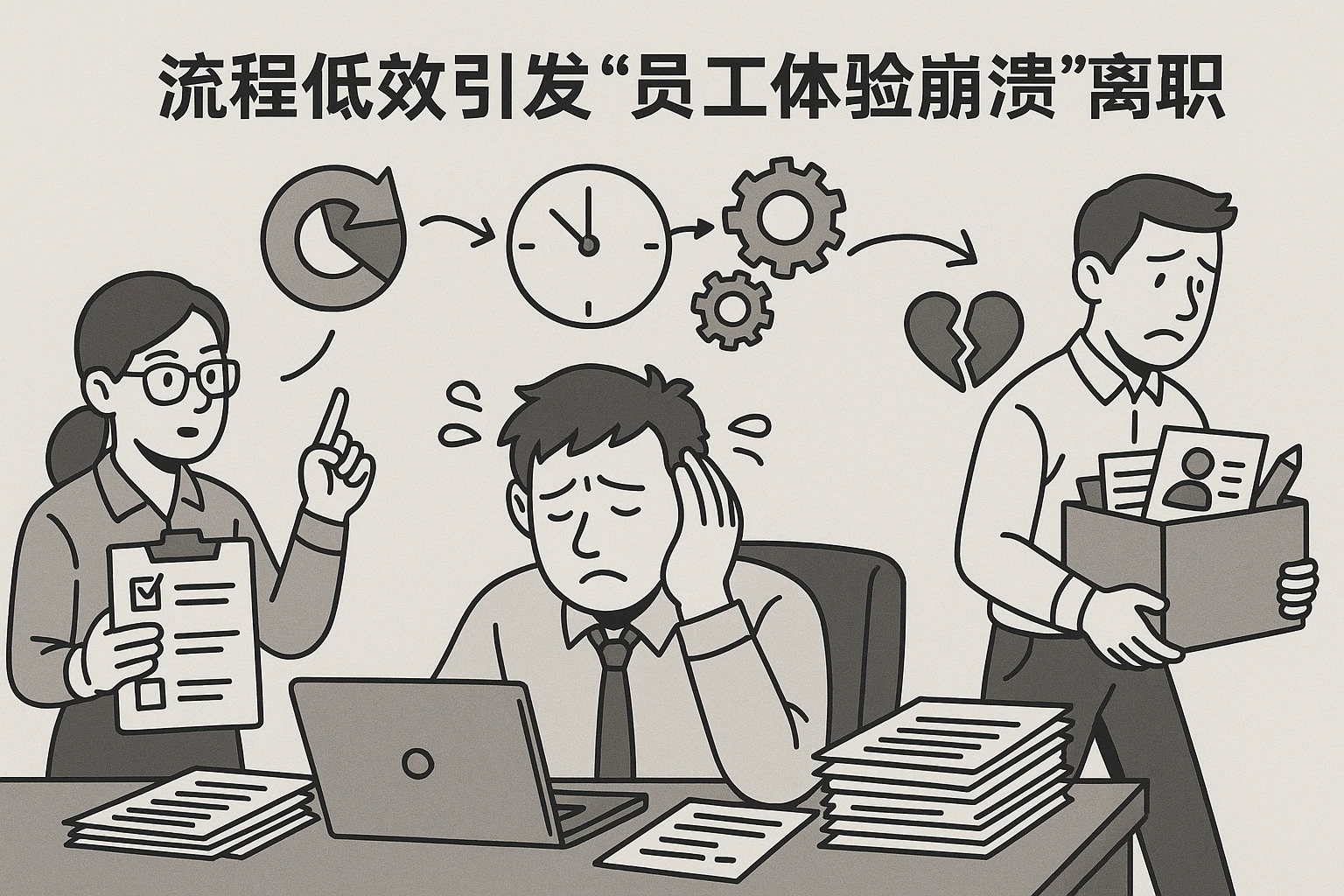 2. 流程低效引发“员工体验崩溃”离职