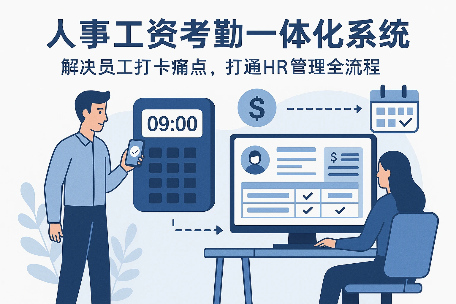 人事工资考勤一体化系统：解决员工打卡痛点，打通HR管理全流程