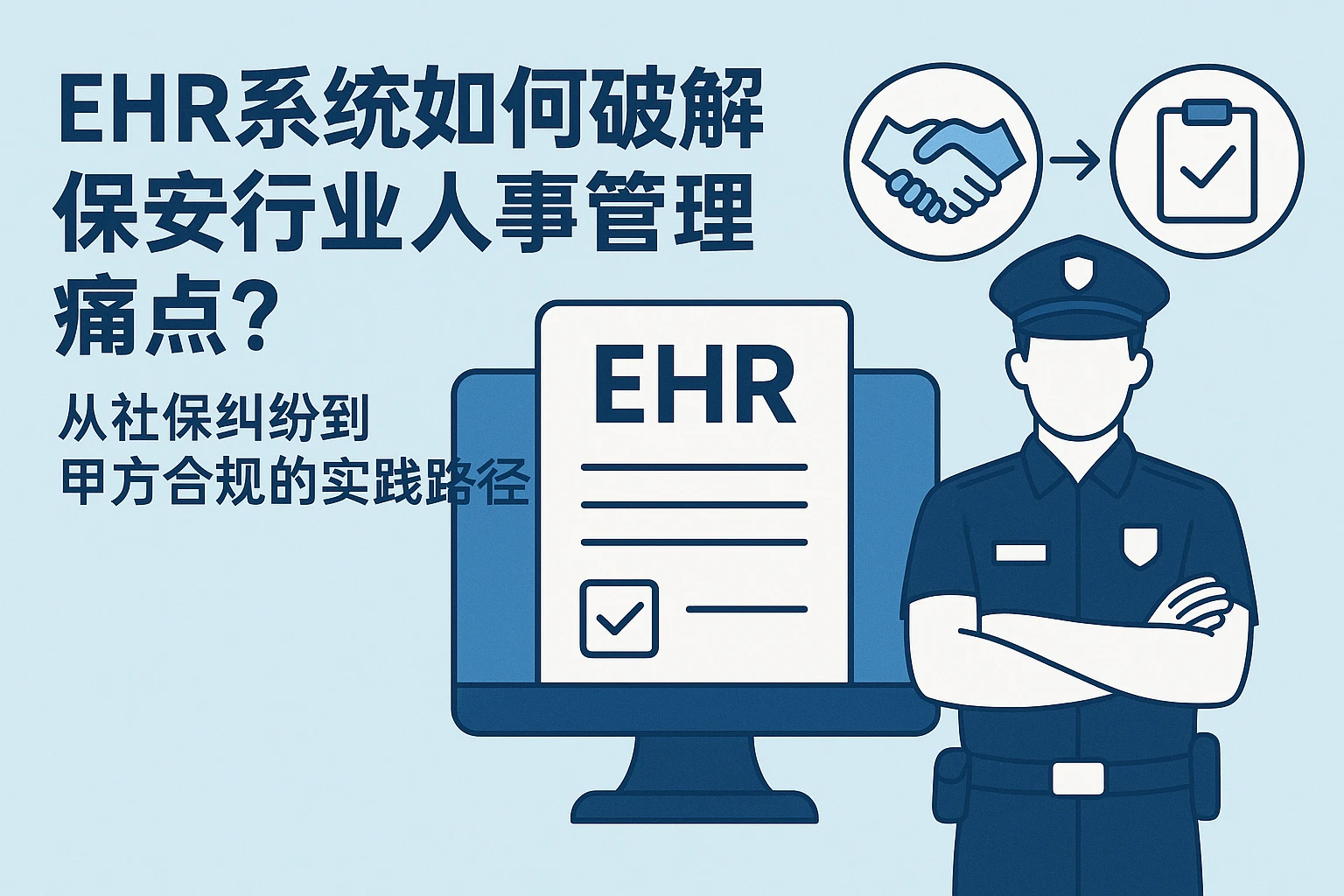 EHR系统如何破解保安行业人事管理痛点？从社保纠纷到甲方合规的实践路径