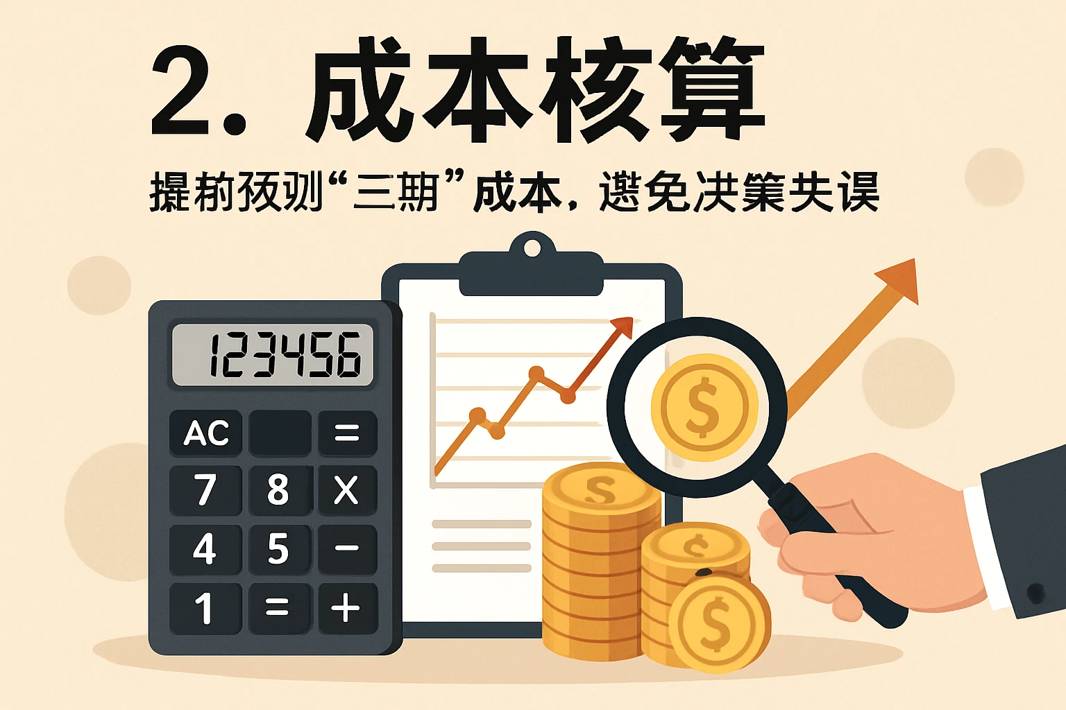 2. 成本核算：提前预测“三期”成本，避免决策失误