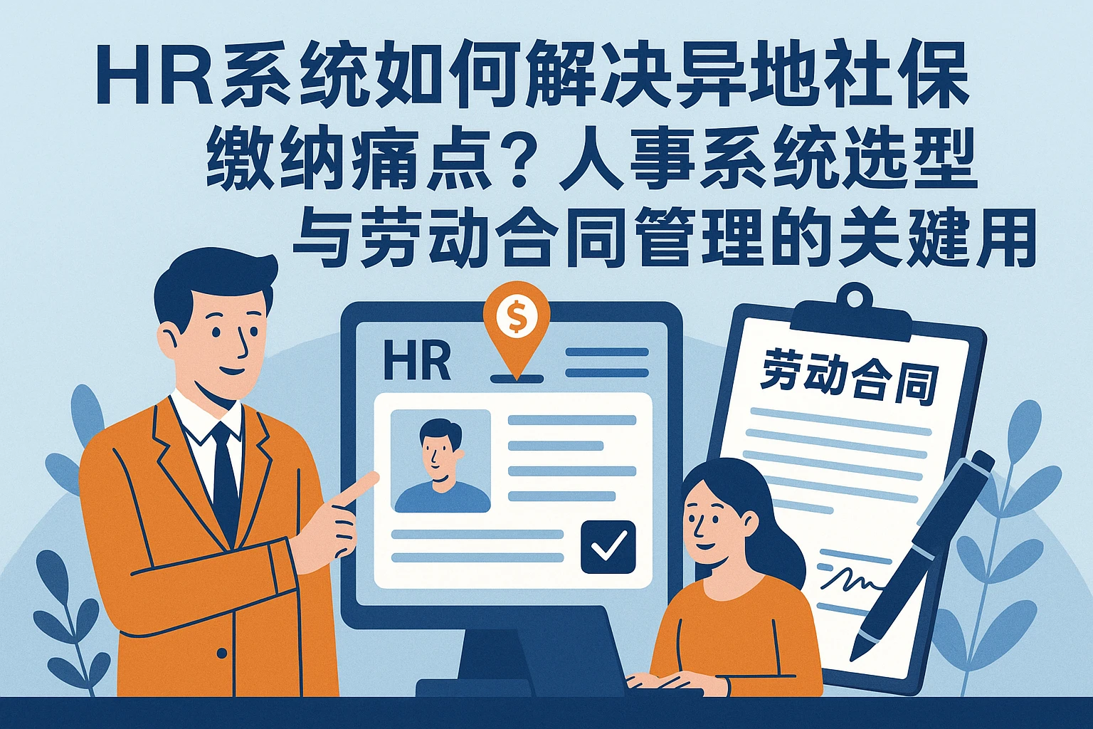 HR系统如何解决异地社保缴纳痛点？人事系统选型与劳动合同管理的关键作用