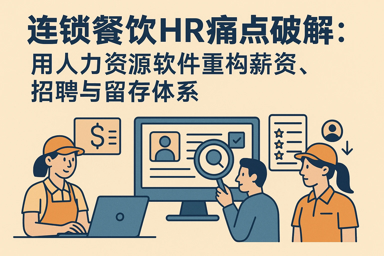 连锁餐饮HR痛点破解：用人力资源软件重构薪资、招聘与留存体系